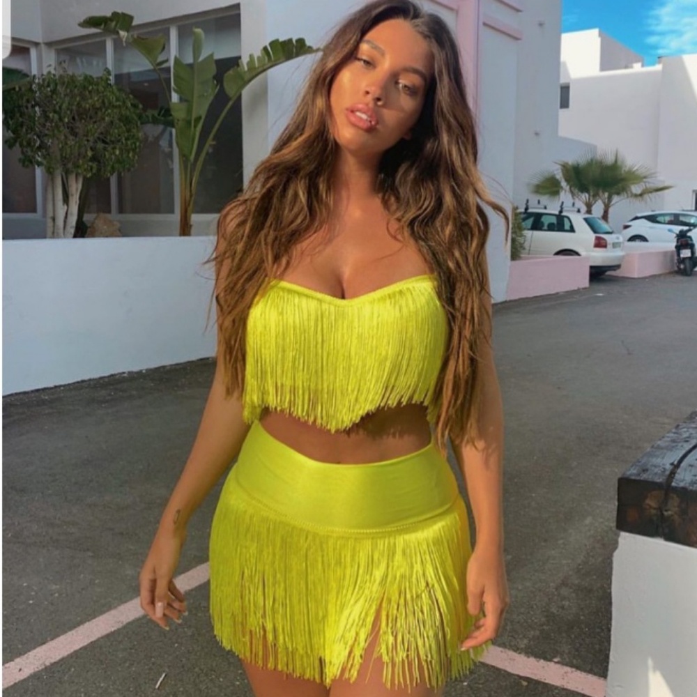 💛SOLD💛Fringe short set